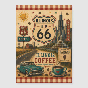 Illinois Route 66 Coffee Koelkast Souvenir