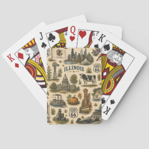 Illinois Route 66 Lucky Skyline Pokerkaarten