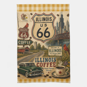Illinois Route 66 Prairie Coffee Americana Theedoek