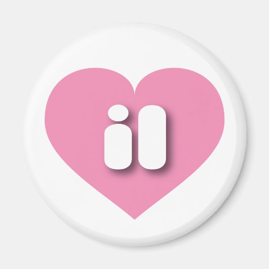 Illinois roze hart - Ik hou van il Magneet (Voorkant)