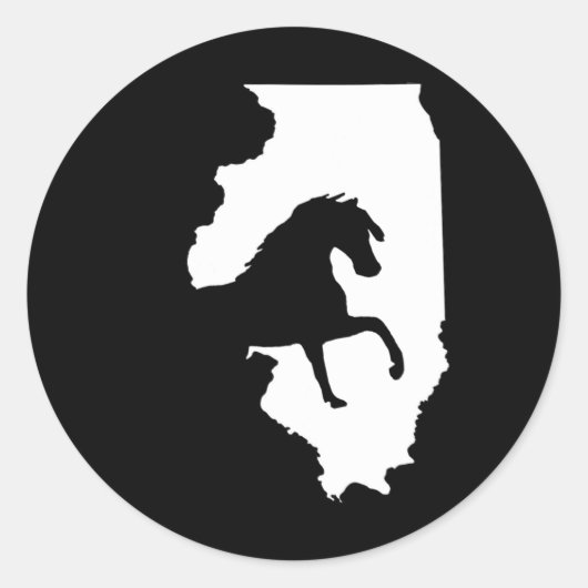 Illinois ruiters Ronde Sticker (Voorkant)