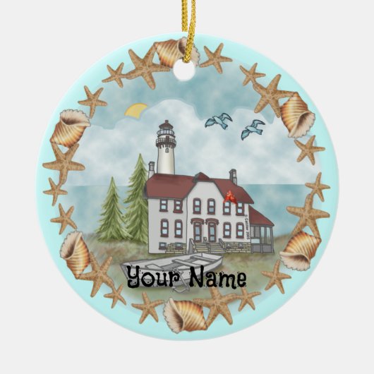 Illinois Shells Vuurtoren Ornament (Voorkant)