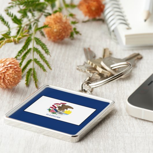 Illinois Sleutelhanger (Zijkant)