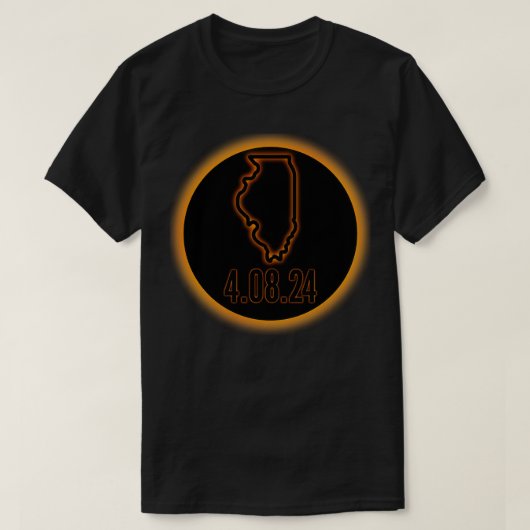 Illinois solaire éclipse 2024 TShirt (Design devant)