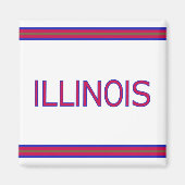 Illinois Square Magnet Magneet (Voorkant)