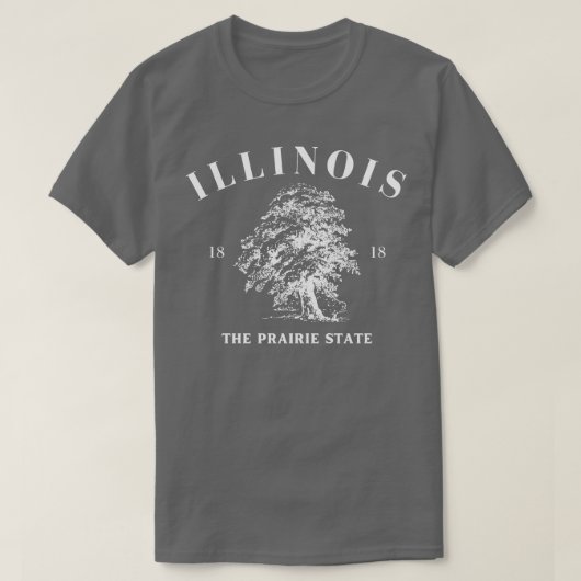 Illinois staat op Dark T-shirt (Design voorkant)