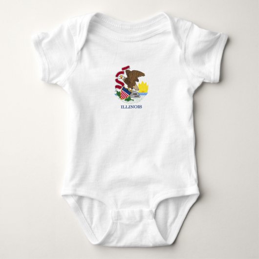 Illinois Staatsvlag Romper (Voorkant)
