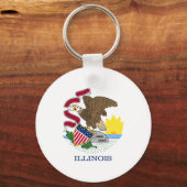 Illinois Staatsvlag Sleutelhanger (Voorkant)