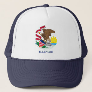 Illinois Staatsvlagontwerp Trucker Pet