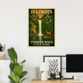Illinois Starved Rock State Park V01 Poster (Thuiskantoor)