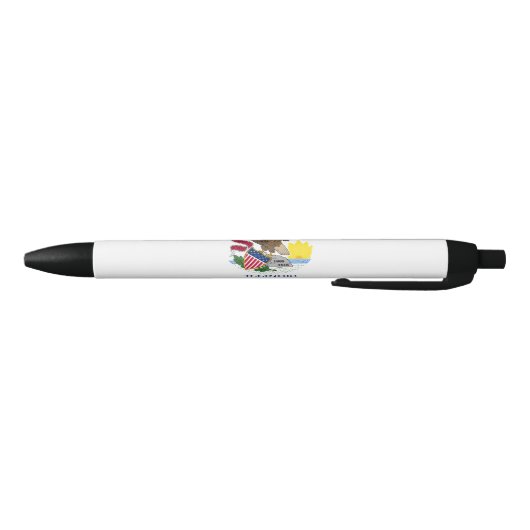 Illinois State Flag Blauwe Inkt Pen (Bodem)