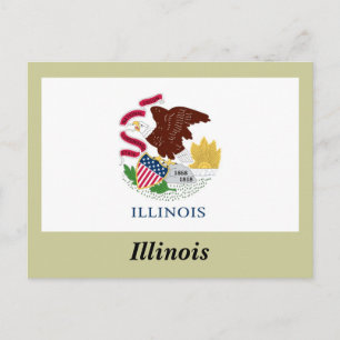 Illinois State Flag Briefkaart