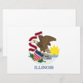 Illinois State Flag Briefpapier (Voorkant / Achterkant)
