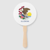 Illinois State Flag Handwaaier (Achterkant)