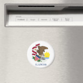 Illinois State Flag Magneet (Insitu (Vaatwasser))