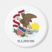 Illinois State Flag Magneet (Voorkant)