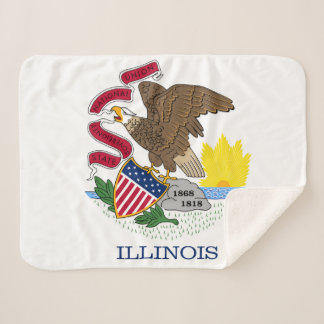 Illinois State Flag Print Patriottisch Sherpa Deken