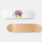 Illinois State Flag Skateboard (Horizontaal)