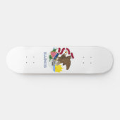 Illinois State Flag Skateboard (Horizontaal)