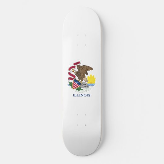Illinois State Flag Skateboard (Voorkant)
