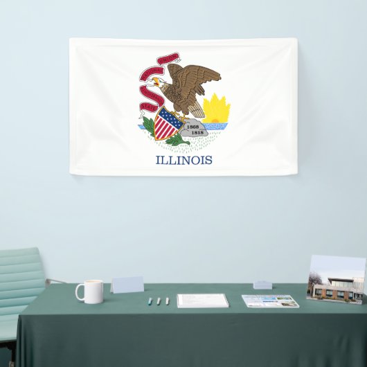 Illinois State Flag Spandoek (Beurs)