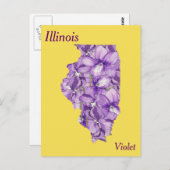 Illinois State Flower - Carte de collage (Devant / Derrière)