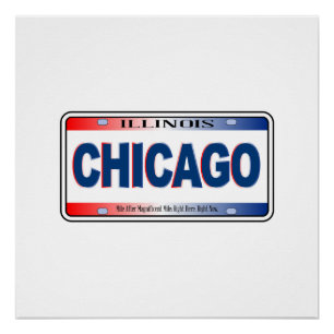 Illinois State License Bord Chicago City Perfect Poster
