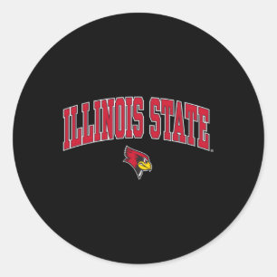Illinois State Redbirds Arch Over Zwart Ronde Sticker