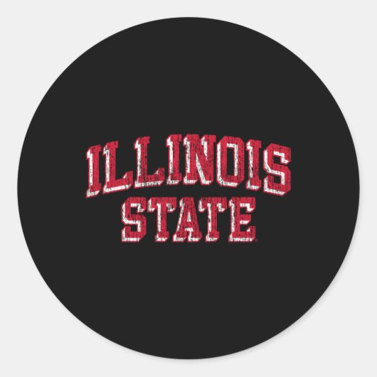 Illinois State Redbirds Arch Ronde Sticker (Voorkant)