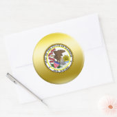 Illinois State Seal Ronde Sticker (Envelop)