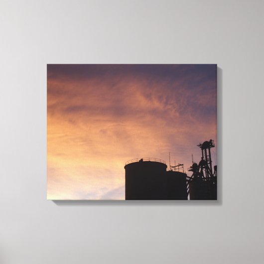 Illinois sunset canvas afdruk (Voorkant)