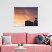 Illinois sunset canvas afdruk (Insitu (Woonkamer))