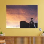 Illinois sunset canvas afdruk (Insitu (Woonkamer))