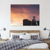 Illinois sunset canvas afdruk (Insitu (Slaapkamer))