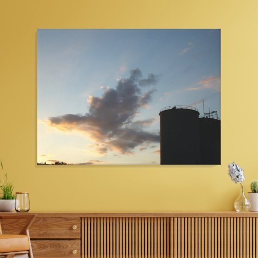 Illinois sunset canvas afdruk (Insitu (Woonkamer))