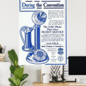  Illinois Telephone Advertisation Poster (Thuiskantoor)