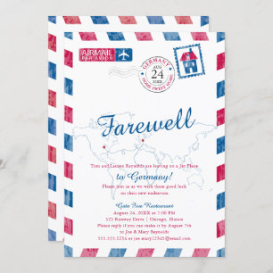 Illinois to Germany Airmail Moving Kaart