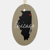 Illinois Town Keramisch Ornament (Links)