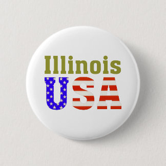 Illinois USA. Ronde Button 5,7 Cm