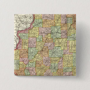 Illinois Vierkante Button 5,1 Cm