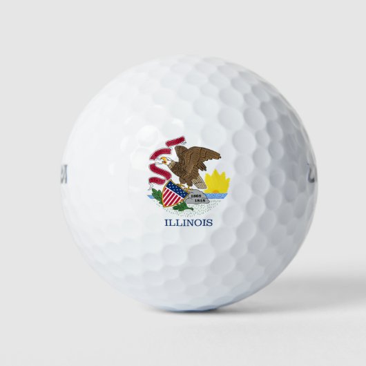 Illinois vlag golfballen (Voorkant)