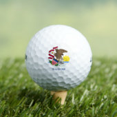 Illinois vlag golfballen (Insitu Shirt)