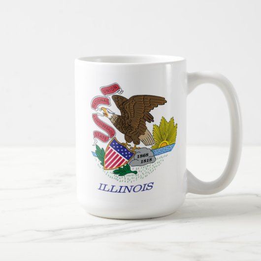 Illinois Vlag Mok (Rechts)
