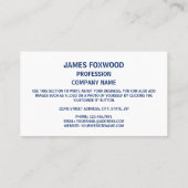 Illinois, vlag van Illinois, Illinois Visitekaartje (Achterkant)