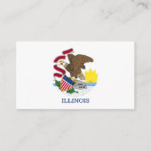 Illinois, vlag van Illinois, Illinois Visitekaartje (Voorkant)