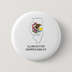 ILLINOIS VOOR DARREN BAILEY GOVERNOR Button
