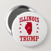 ILLINOIS VOOR DONALD TRUMP RONDE BUTTON 4,0 CM (Voorkant /achterkant)