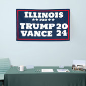 Illinois voor Trump Vance 2024 Banner (Beurs)