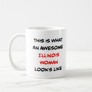 Illinois vrouw, geweldig koffiemok