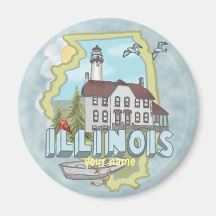 Illinois Vuurtoren Magneet